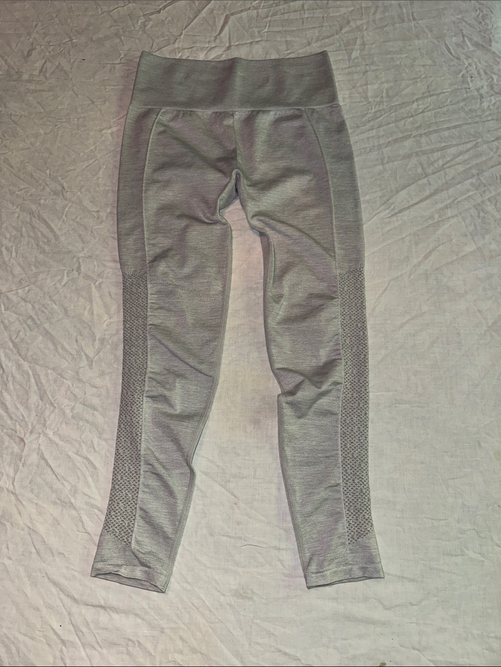 Fabletics Sync Seamless High-Waisted Perforated Leggings Heather Gray Small